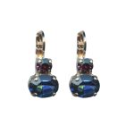 Mariana Earrings Dainty Montana Blue & Amethyst Austrian Crystals Winter 2019 Coll. - Image 3