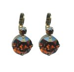 Mariana Earrings Stunning Smoked Topaz Austrian Crystals Harmonia Odyssey 2018 Coll.