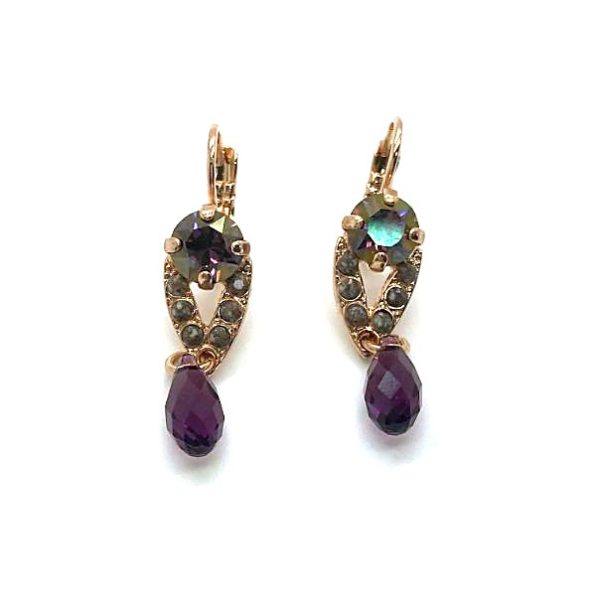 Earrings By Mariana Woman Detailed Obsidian and Velvet Swarovski Crystals
