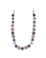 Mariana Necklace Floral in Purples, Blues & Pinks Austrian Crystals Winter 2019 Coll. - Image 2
