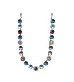 Mariana Necklace Beaded Blues, Burgundy & Peach Austrian Crystals Winter 2019 Coll. - Image 2