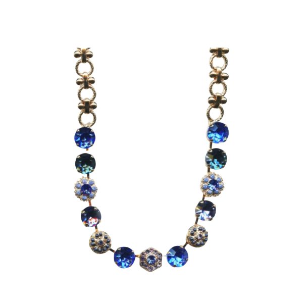 Mariana Necklace Alluring Floral in Blues Austrian Crystals Electra Odyssey 2018 Coll.
