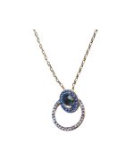 Mariana Necklace Pendant Fashionable Duo Rounded Blues Austrian Crystals Electra Odyssey 2018 Coll. - Image 2