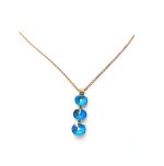 Mariana Necklace Pendant Triple Tier Sapphire Austrian Crystals Caramel The Sweet Life Coll.