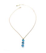 Mariana Necklace Pendant Triple Tier Sapphire Austrian Crystals Caramel The Sweet Life Coll. - Image 3