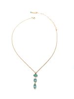 Mariana Necklace Pendant Marquise Triple Tier Pacific Opal Austrian Crystals My Treasures Coll. - Image 3