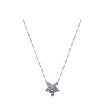 Mariana Necklace Pendant Star Shaped in Lt Rose, Aquamarine & Lt Amethyst Austrian Crystals Winter 2019 Coll.