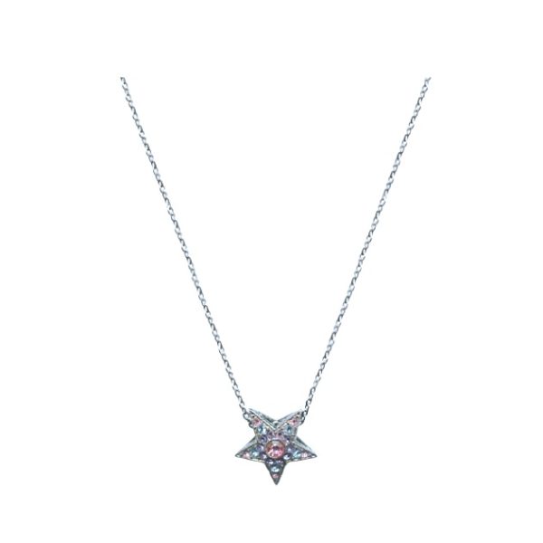 Mariana Necklace Pendant Star Shaped in Lt Rose, Aquamarine & Lt Amethyst Austrian Crystals Winter 2019 Coll.