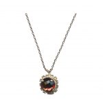 Mariana Necklace Pendant Floral Faceted Burgundy & Champagne Austrian Crystals Winter 2019 Coll.