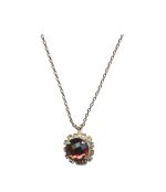 Mariana Necklace Pendant Floral Faceted Burgundy & Champagne Austrian Crystals Winter 2019 Coll.