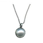 Mariana Necklace Pendant Lustrous Pearl Mineral in Silver Plated Odyssey 2018 Coll.