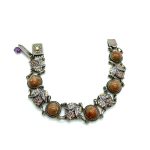 Bracelet By Mariana Woman Jasper Mineral and Velvet Swarovski Crystals - SP