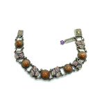 Bracelet By Mariana Woman Jasper Mineral and Velvet Swarovski Crystals - SP - Image 2