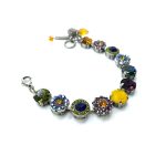 Bracelet By Mariana Winter Wonderland Holiday Lights Coll. Alluring Floral in Multi Color Austrian Crystals - Image 2