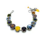 Bracelet By Mariana Winter Wonderland Holiday Lights Coll. Alluring Floral in Multi Color Austrian Crystals - Image 3