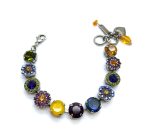 Bracelet By Mariana Winter Wonderland Holiday Lights Coll. Alluring Floral in Multi Color Austrian Crystals