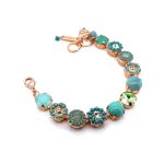 Bracelet By Mariana Woman Charming Turquoise and Opal Swarovski Crystals - Image 4