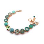 Bracelet By Mariana Woman Charming Turquoise and Opal Swarovski Crystals - Image 2