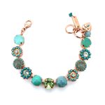 Bracelet By Mariana Woman Charming Turquoise and Opal Swarovski Crystals