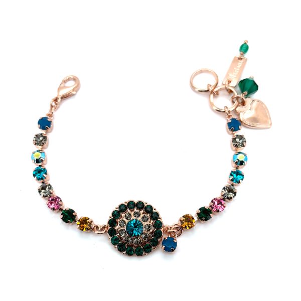 Bracelet By Mariana Woman Lovely Opal and Blue Zircon Swarovski Crystals
