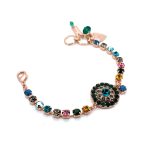 Bracelet By Mariana Woman Lovely Opal and Blue Zircon Swarovski Crystals - Image 4
