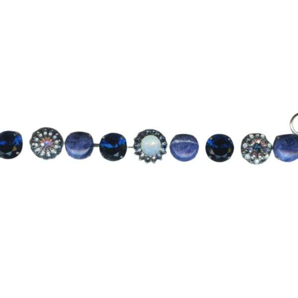 Bracelet By Mariana Woman Apatite Mineral and Sapphire Swarovski Crystals