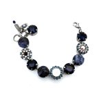 Bracelet By Mariana Woman Apatite Mineral and Sapphire Swarovski Crystals