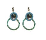 Mariana Earrings Fashionable Blk Diamond, Emerald & Caribbean Blue Opal Austrian Crystals Odyssey 2018 Coll. - Image 2