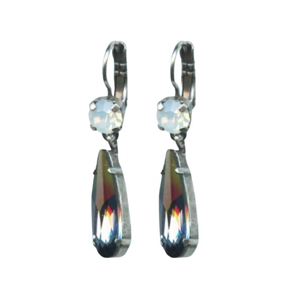 Mariana Earrings Fashionable Montana Blue & White Opal Austrian Crystals Mood Indigo Odyssey 2018 Coll.