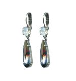 Mariana Earrings Fashionable Montana Blue & White Opal Austrian Crystals Mood Indigo Odyssey 2018 Coll. - Image 2