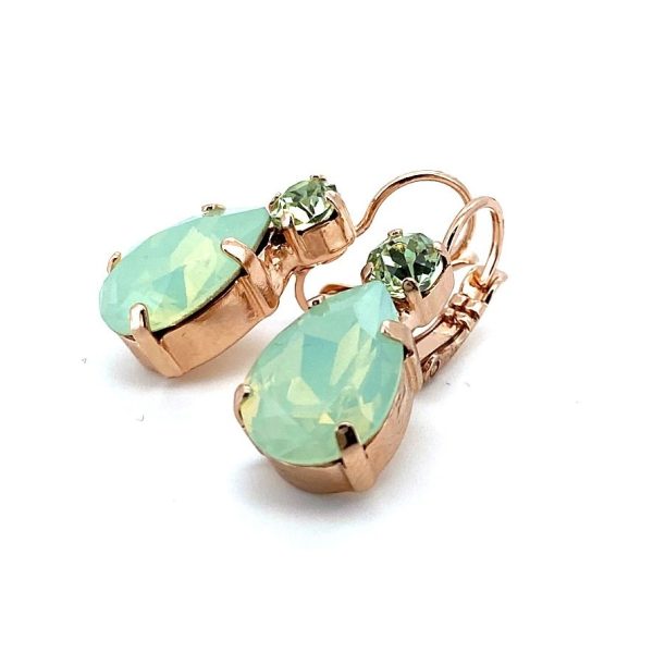 Mariana Earrings Elegant Chrysolite Opal & Peridot Austrian Crystals Athena Odyssey 2018 Coll.