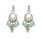 Mariana Earrings Boho Gypsy Pacific Opal, Chrysolite, White Opal & Turq Austrian Crystals Athena Odyssey 2018 Coll. - Image 2