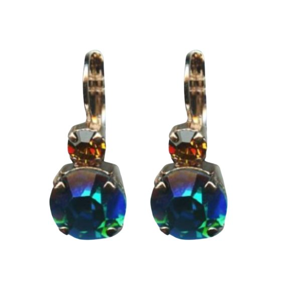 Mariana Earrings Bermuda Blue and Topaz Austrian Crystals Selene Odyssey 2018 Coll.