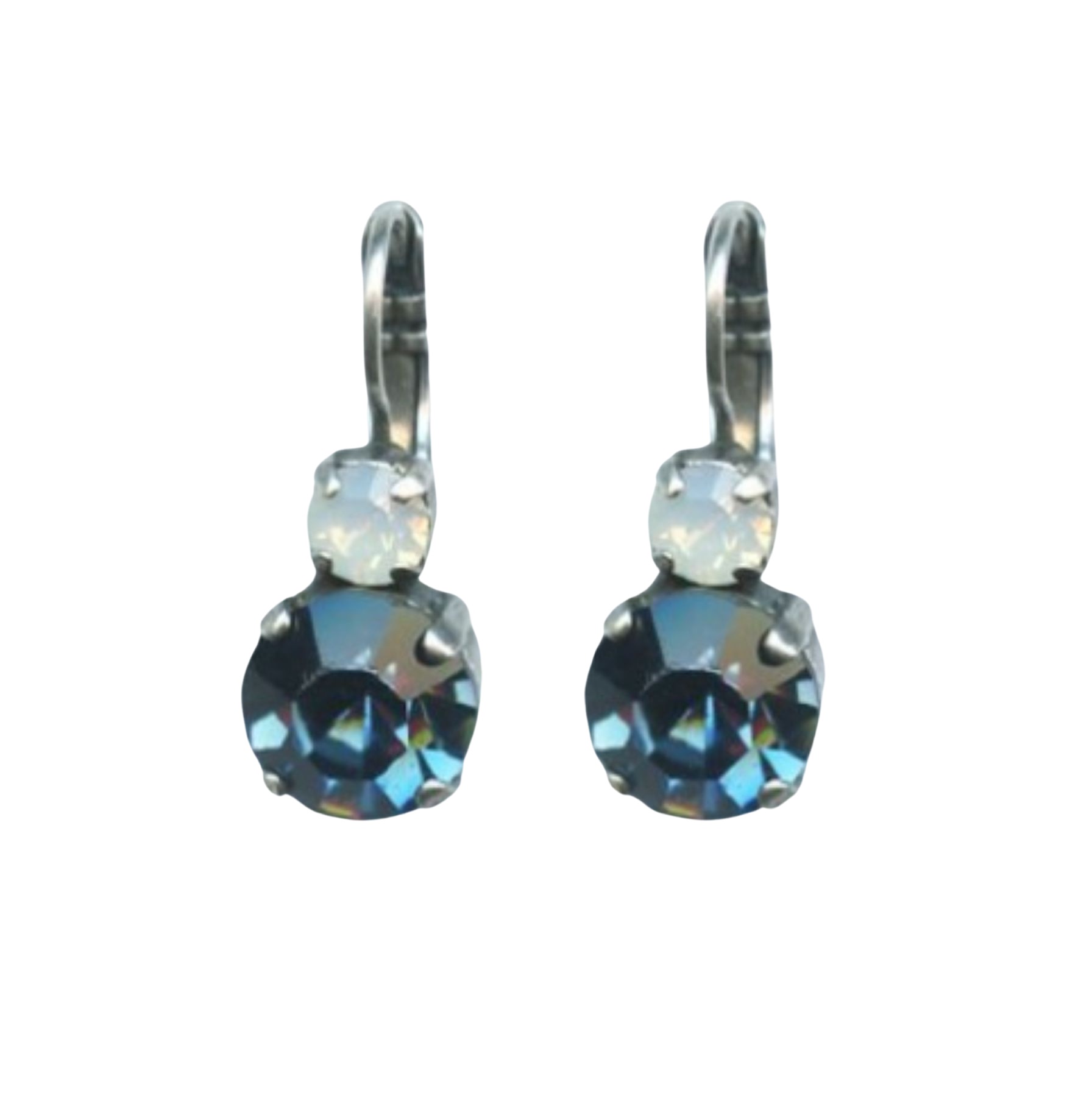 E-1062-1069-SP6 (1) Mariana Earrings Simply Elegant Montana Blue & White Opal Austrian Crystals Mood Indigo Odyssey 2018 Coll. - Image 1