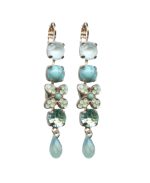 Mariana Earrings Exquisite Howlite Chinese Turq Mineral, Greens & Opals Austrian Crystals Athena Odyssey Coll. - Image 2