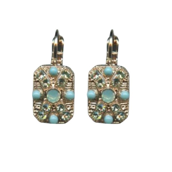 Mariana Earrings Finely Detailed Greens Austrian Crystals Athena Odyssey 2018 Coll.