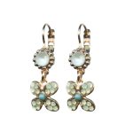 Mariana Earrings Dangling Floral in Chrysolite Opal, White Opal & Turq Austrian Crystals Odyssey 2018 Coll. - Image 2