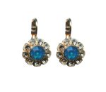 Mariana Earrings Charming Floral in Caribbean Blue Opal & Clear Austrian Crystals Selene Odyssey 2018 Coll. - Image 3