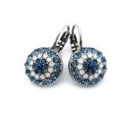 Mariana Earrings Classy Montana Blue & White Opal Austrian Crystals Mood Indigo Odyssey 2018 Coll. - Image 3