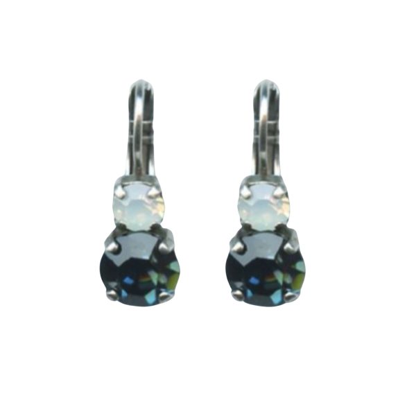 Mariana Earrings Soulful Montana Blue & White Opal Austrian Crystals Mood Indigo Odyssey 2018 Coll.