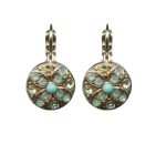 Mariana Earrings Timeless Chrysolite, Pacific Opal & Turq Austrian Crystals Athena Odyssey 2018 Coll. - Image 3