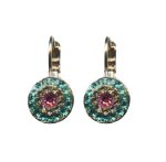 Mariana Earrings Shimmering Blue Zircon, Clear & Rose Austrian Crystals Selene Odyssey 2018 Coll.