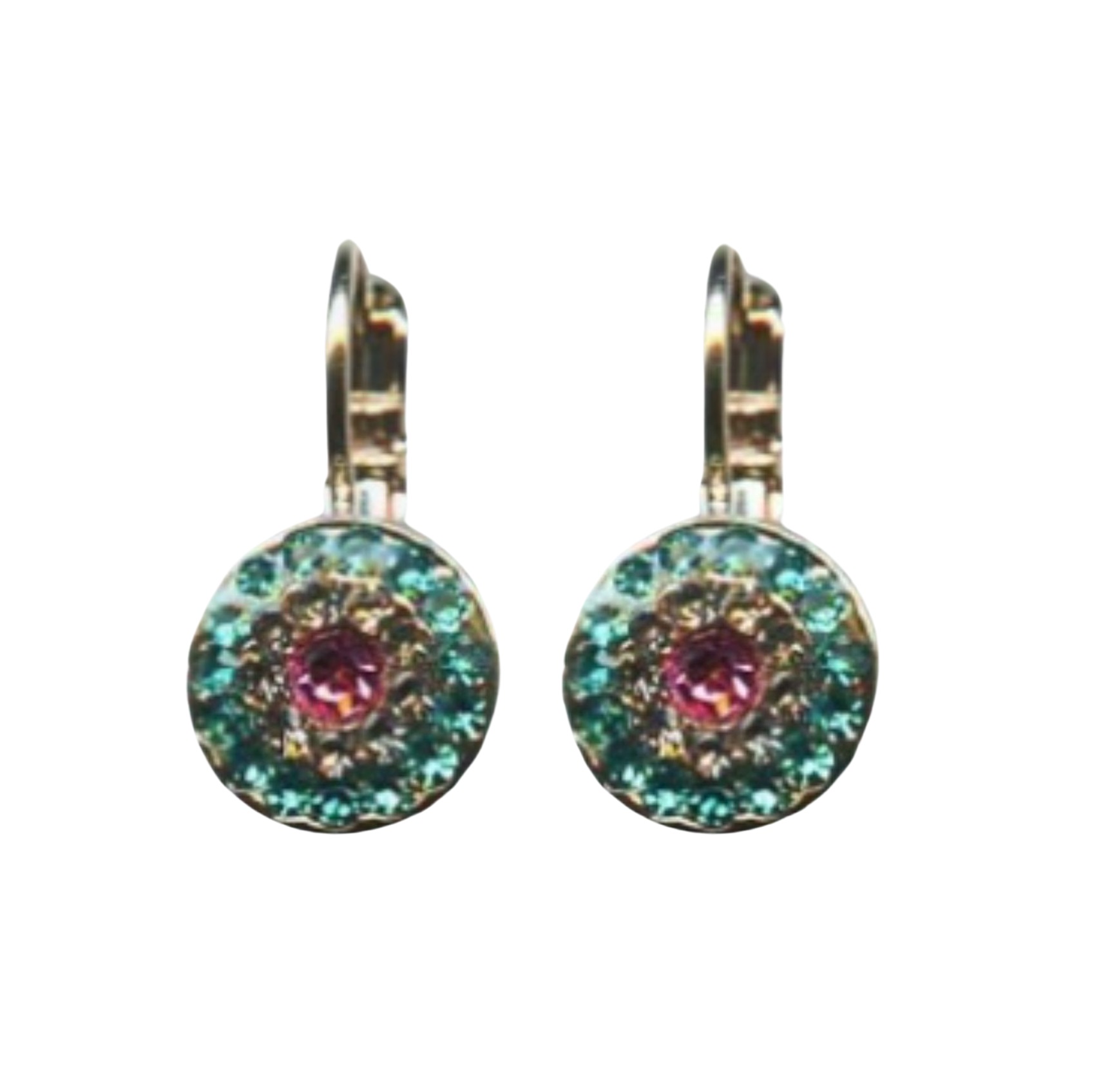 E-1344-1086-RG (1) Mariana Earrings Shimmering Blue Zircon, Clear & Rose Austrian Crystals Selene Odyssey 2018 Coll. - Image 1