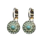Mariana Earrings Gorgeous Chrysolite, Pacific Opal & Turq Austrian Crystals Athena Odyssey 2018 Coll. - Image 2