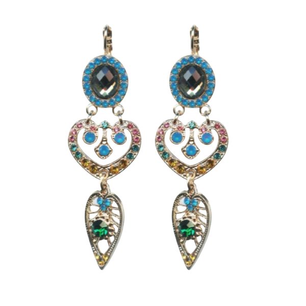Mariana Earrings Sophisticated Black Diamond, Rose, Topaz, Emerald & Blues Austrian Crystals Odyssey 2018 Coll.