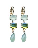 Mariana Earrings Fashionable Pacific Opal & Olivine Austrian Crystals Athena Odyssey 2018 Coll.