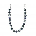 Mariana Necklace Floral in Lapis Lazuli Mineral, White Opal, Montana Blue & AB Austrian Crystals Odyssey Coll.