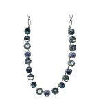Mariana Necklace Floral in Lapis Lazuli Mineral, White Opal, Montana Blue & AB Austrian Crystals Odyssey Coll. - Image 3