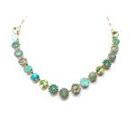 Mariana Necklace Howlite Chinese Turquoise Mineral & Greens Austrian Crystals Athena Odyssey 2018 Coll. - Image 2