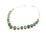 Mariana Necklace Howlite Chinese Turquoise Mineral & Greens Austrian Crystals Athena Odyssey 2018 Coll.